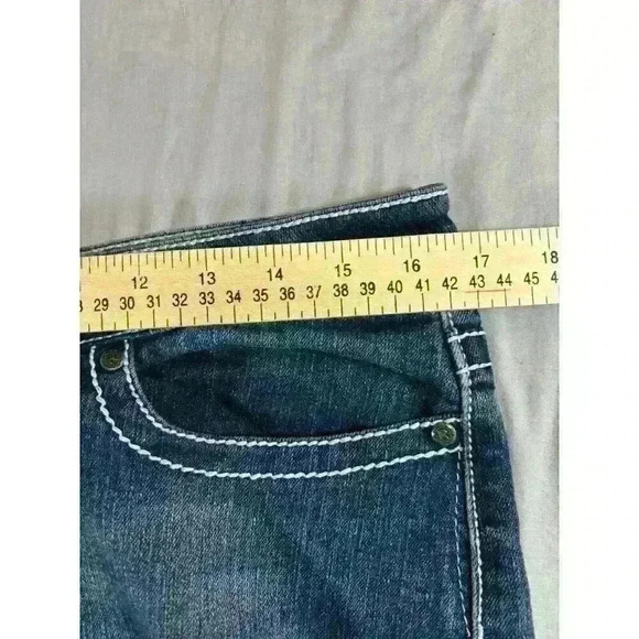 Red Rivet Women's Bootcut Jeans Size 11 Heavy Stitch Blue Denim 32x30 - Picture 4 of 8